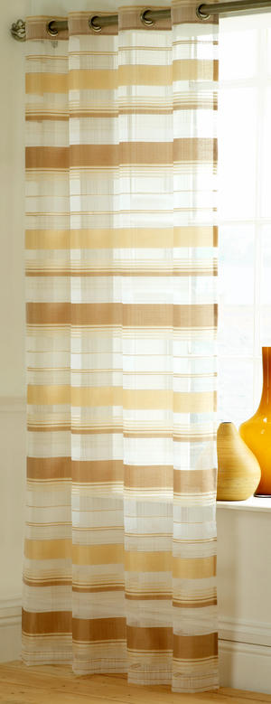 Como Eyelet Voile Panel Curtain Natural